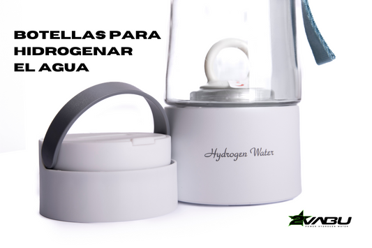 Botellas para hidrogenar el agua. Agua alcalina hidrogenada