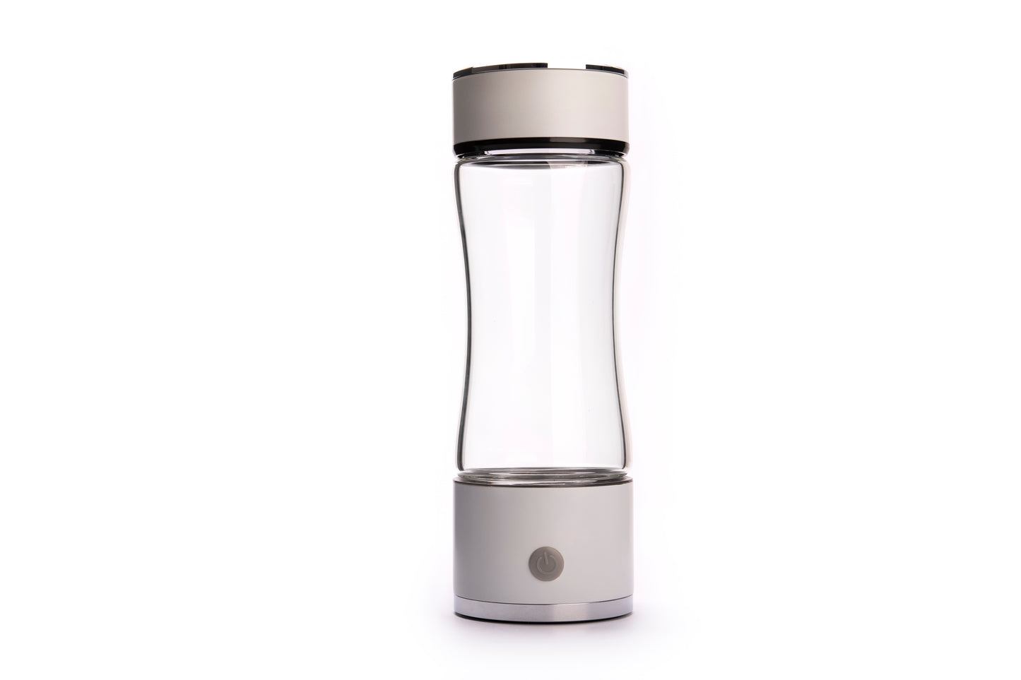 Botella de Agua Hidrogenada Blanca 420ml Molecular Curve