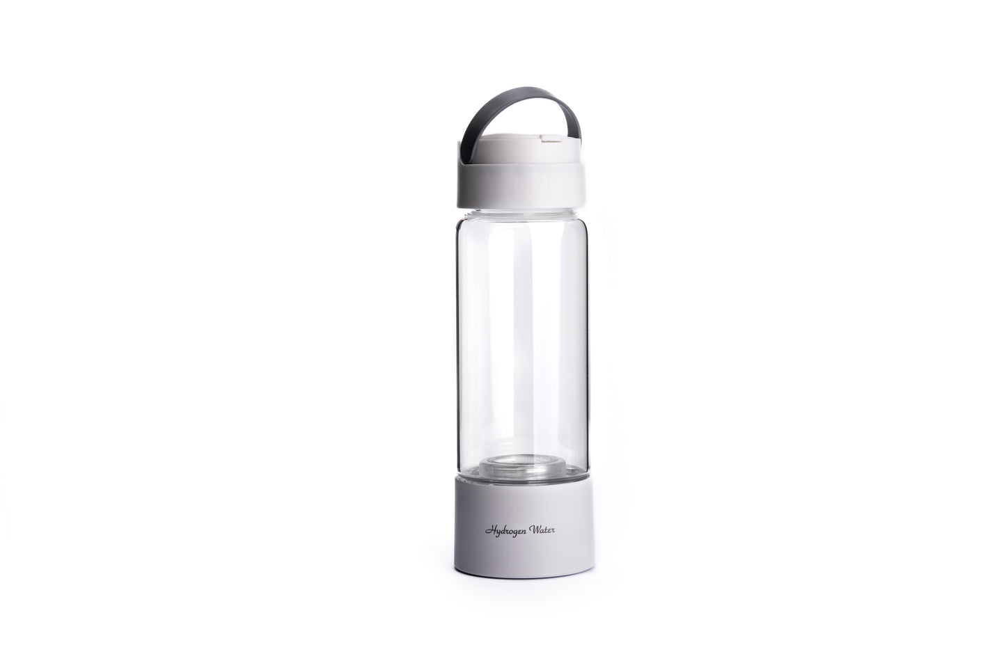 Botella para Agua Hidrogenada blanca con asa Molecular Sport